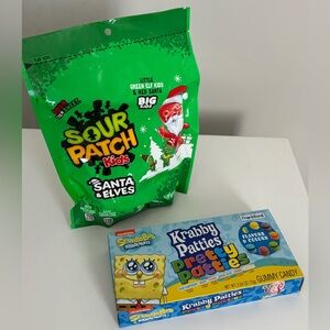 Sour patch kids elves & spongebob pretty patties candy